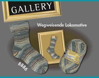 Opal Sock Yarn Gallery 8886, gray brown, 75% wool 25 nylon 100g 462y superwash fingering