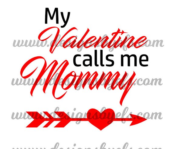 Download Mommy and Me Valentine Cute Valentine's Day Shirt SVG DXF