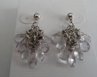 Pale Pink Amethyst Earrings - #384
