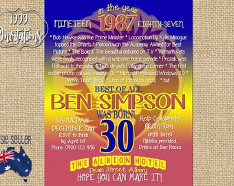 Printable Brisbane Lions Invitation - AFL - Australian Rules Football - Surprise Party - Footy Party - 30th - 40th -50th - 60th - 70th