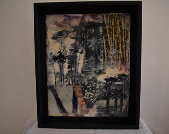 Trees - Encaustic Collage