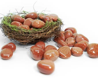 Goldstone Beautiful Tumbled Orange Stone Copper Flecks New Age Gift