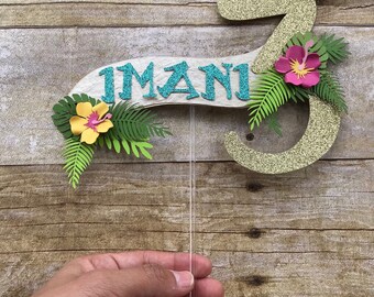 Moana inspired cake topper, moana cake topper