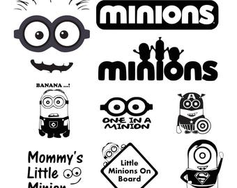 Minion svg Minion eps Minion silhouette Minion file cutting files instant download Minion cutting file Minion silhouette files