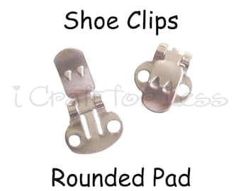 Shoe Clips Blanks - 20 (10 pairs) with Rounded Pad - SEE COUPON