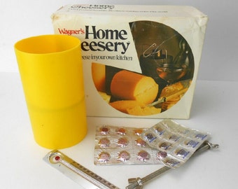 Vintage home cheesery Wagner's home cheesery in box vintage cheese making kit vintage kitchen gadget home made cheese
