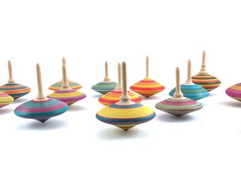 Spinning top, Wooden spinning Tops, Wedding favors, Wood top, Wooden games, Party gifts, Vintage toys, Woodturning, SilvanWoodturning