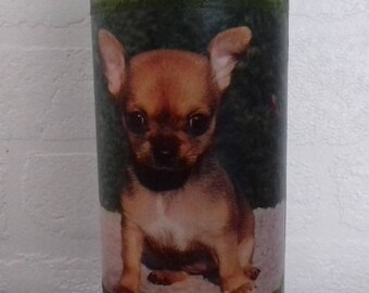 Chihuahua Puppy Decorated Bottle
