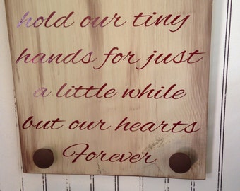 Vinyl wall decal Grandmas hold our hands for a little while