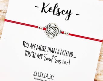 Soul Sister Bracelet | Personalized Card | Best Friend Gift | Friendship Bracelet | Best Friend Bracelet | Soul Sister Card | Gift for Her