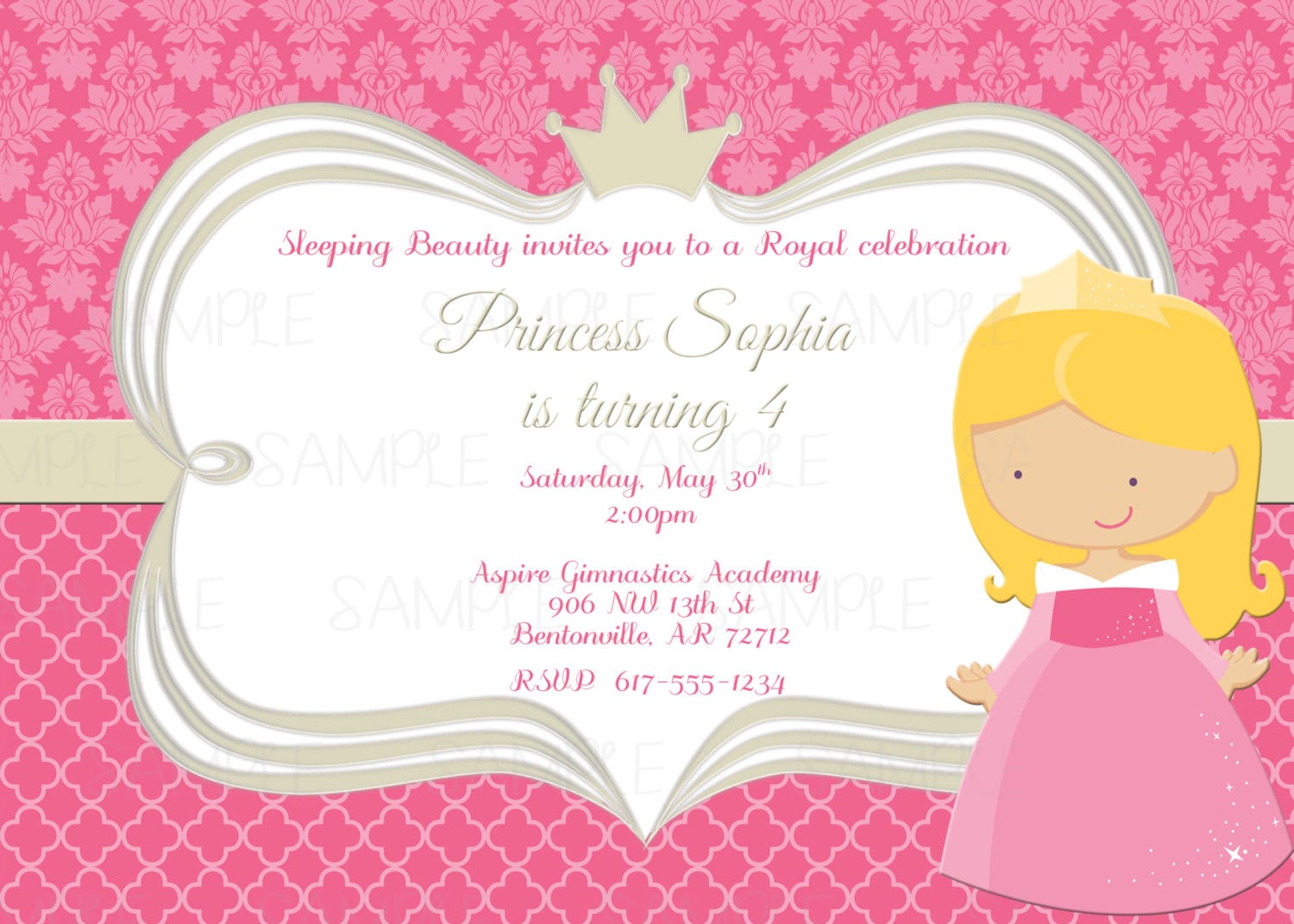 Printable Sleeping Beauty Princess Aurora Birthday Party