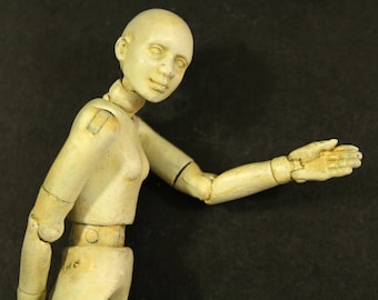Twelfth scale doll, articulated, posable figure, 'Old Ivory' Twelvemo, life-like mannequin, your own personal everywoman