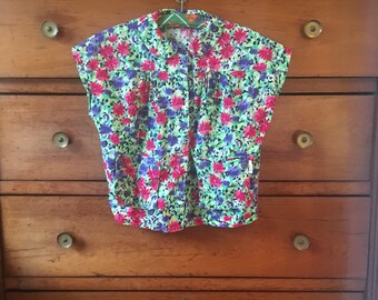 Vintage 90's floral shirt size small