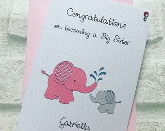New Big Sister, New Big Brother Congratulations Card
