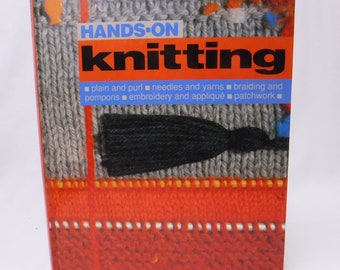 Hands-On Knitting Book Wendy Baker Diane James Vintage 1994 Basic Teaching Aid