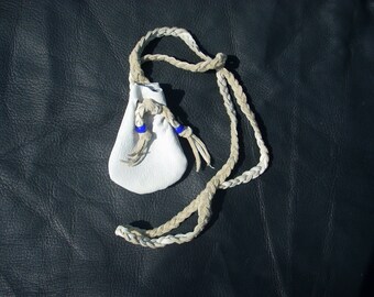 Medicine Bag- White Deer Leather