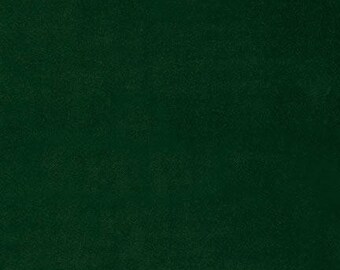 Dark Forest Green Velveteen by Robt Kaufmann Light Weight for Garments, Crafting or Trims 100% Cotton - Half Yard