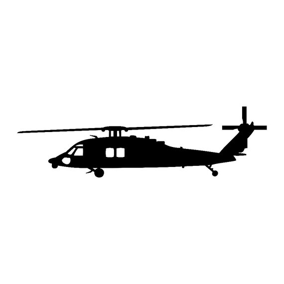 Sikorsky Blackhawk Helicopter Vinyl Decal v1