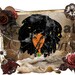 afrocentric art. woman with dreads