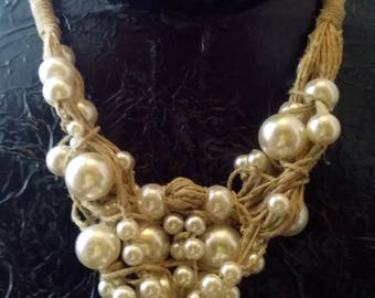 String and pearls Necklace