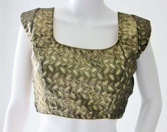 Black and Gold Sari Blouse
