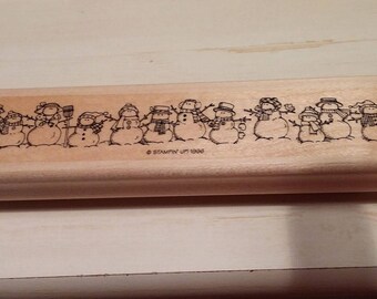 Retired Rubber Stamp - Snowmen