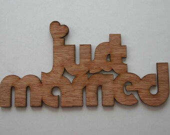 just married Sign Wood Sign Wedding Gift Housewarming Inspirational Wall Art
