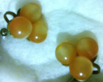 Pink 3 ball earrings