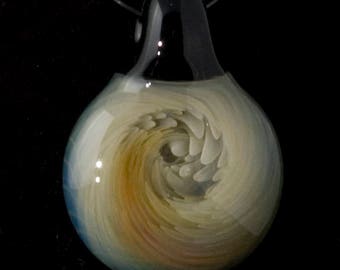 Small Fumed Swirly Pendant