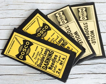 Vintage darning needles, two packs of 24 needles to select from. Vintage sewing supplies. Size 4 and Size 2.