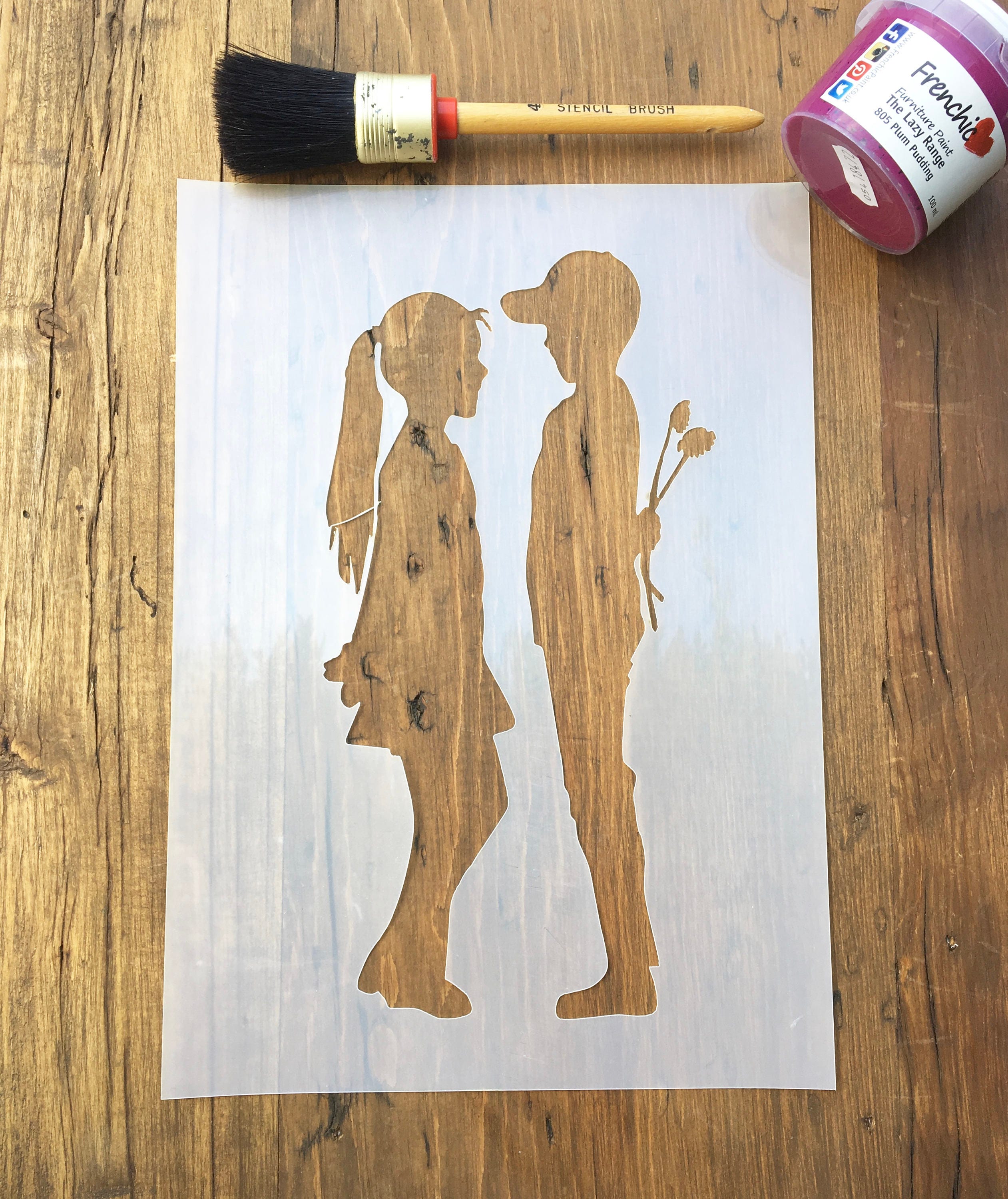 Boy & Girl Stencil Friends Stencil Nursery Stencil