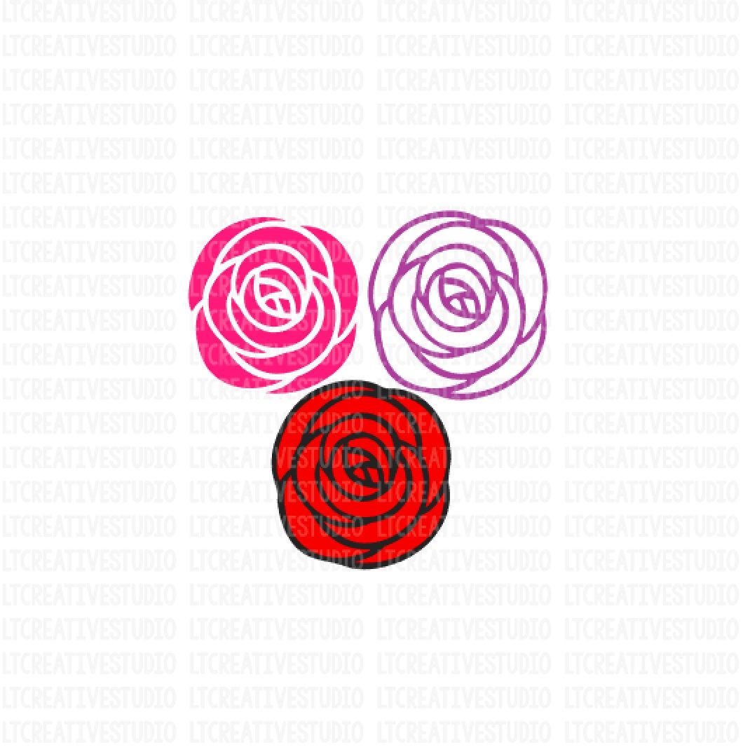Download Roses SVG Flowers SVG Rose SVG Svg Files Cricut Files