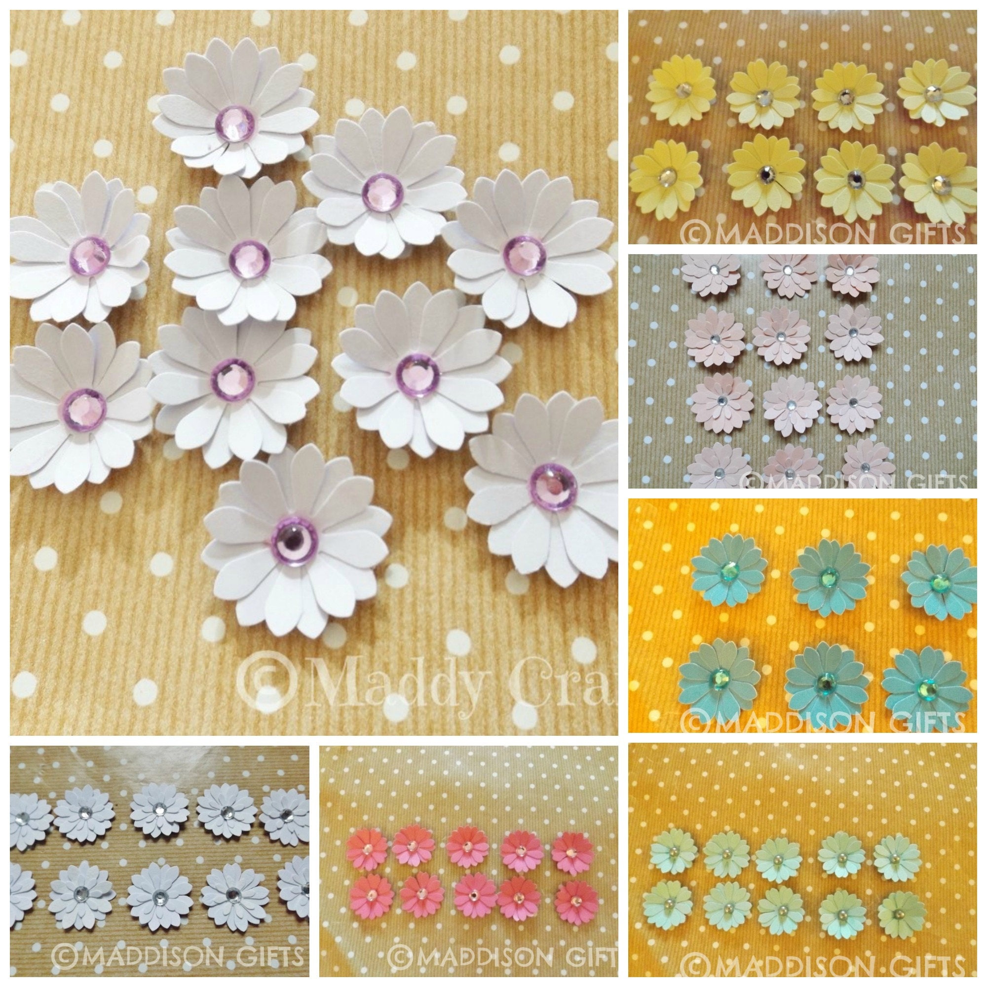 Flower Paper Card Making Scrapbook Embellishments Floral