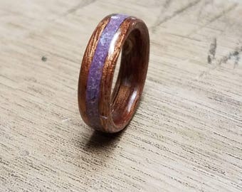 Mahogany Amethyst and Garnet Gemstone Ring Handmade
