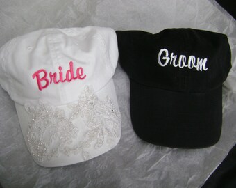 Bride and Groom Baseball Caps