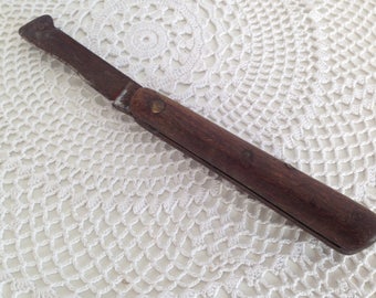 Vintage pocket knife - Knife for grafting - old pocket knife - pocket knife with wooden handle - Gardening knife - Vintage Folding knife