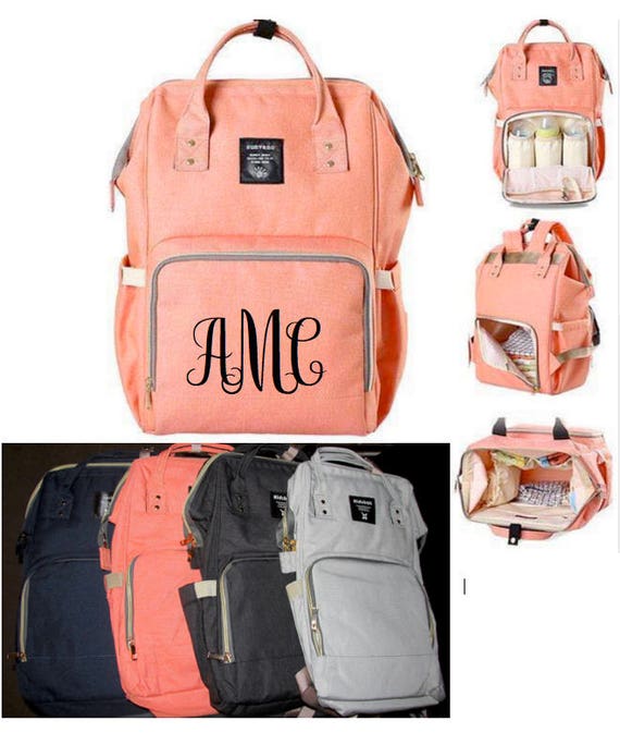 Personalized Diaper Bag Backpack Monogrammed Insulated