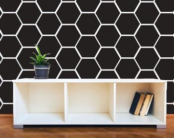 Hexagon Honeycomb Wall Pattern Decals - Wall Decal Custom Vinyl Art Stickers