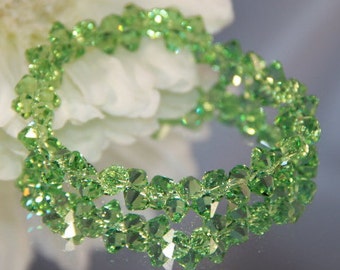 Swarovski Crystal Peridot Rock Candy Bracelet