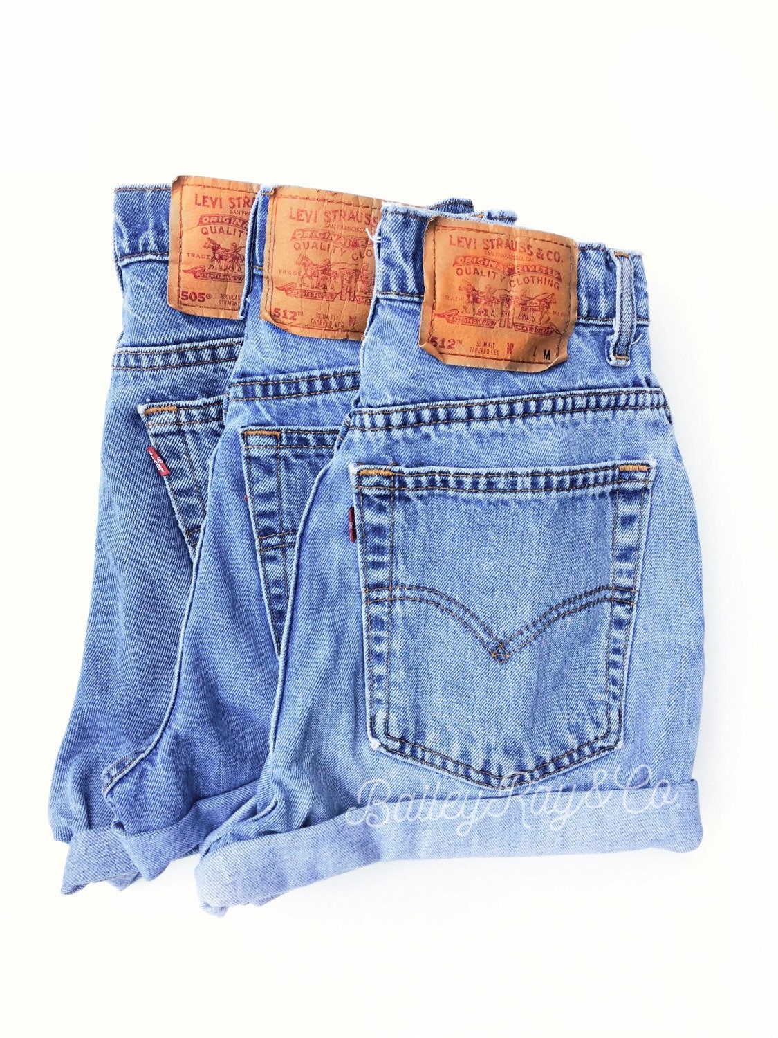 levis vintage denim shorts