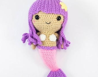 Mermaid Amigurumi - Crochet Mermaid - Mermaid Doll - Mermaid Decor - Mermaid Plush - Stuffed Mermaid - Crochet Doll - Amigurumi Mermaid