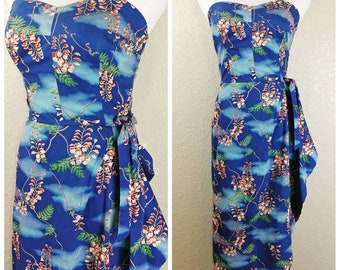 Beautiful Vintage Kai Loa Sarong Hawaiian Dress