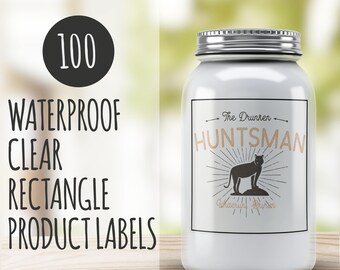 Custom product label - 100 Clear Custom labels - Product packaging - Custom packaging Clear Custom labels
