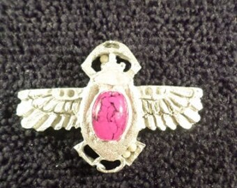 New..{ Glass cast Scarab Beetle } pendant
