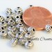 30 4mm Antique Silver Tone Lantern Spacer Beads