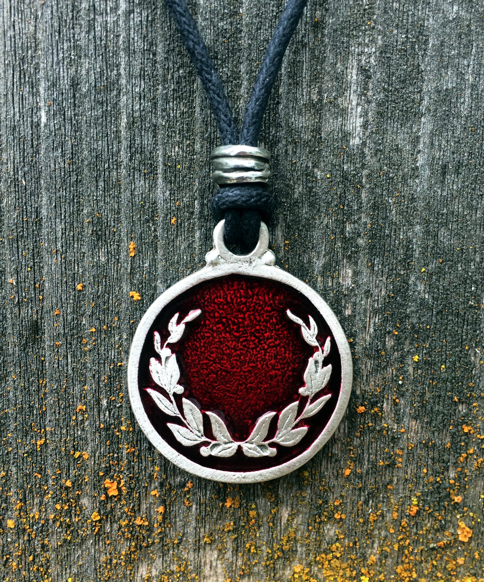 Laurel Wreath Pendant Laurel Necklace Laurel Jewelry SCA