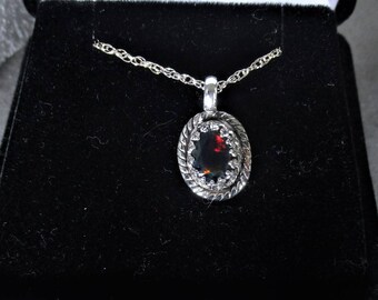 Smoked Ethiopian opal gemstone in handmade sterling silver pendant necklace - opal necklace - opal pendant - opal jewelry
