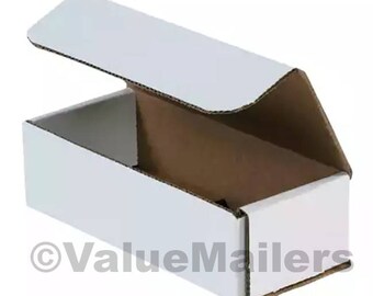 150 7x3x2 WHITE Corrugated Shipping Folding Boxes Sunglasses Tuck 7 x 3 x 2