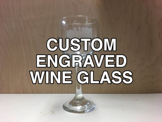 Custom Laser Engraved Wine Glass Set
