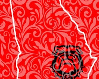 Georgia Bulldogs, State GA, UGA Cut File, SVG
